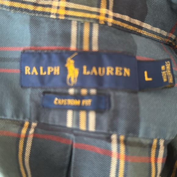Men’s Ralph Lauren Custom Fit Plaid Oxford Shirt - Picture 3 of 3